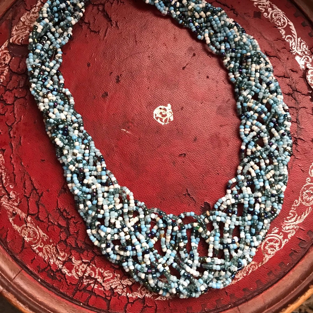 Handmade beaded statement necklace